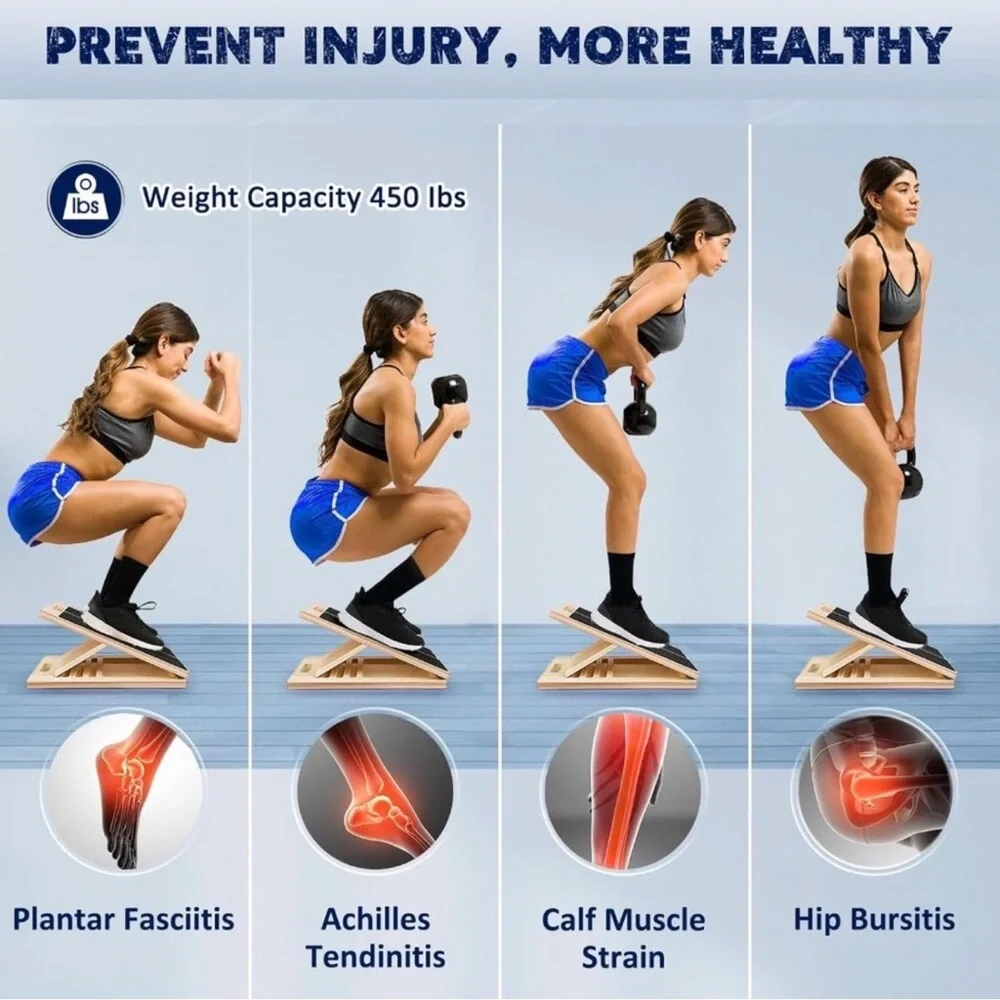 (NEW) Slant Stretch Board HEAVY DUTY 450lb Weight/ Pilates Stretch Calf and leg - Picture 2 of 12